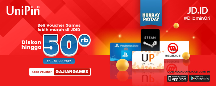Beli Voucher Games Diskon Hingga Rp 50.000 di Hurray Payday January JDID